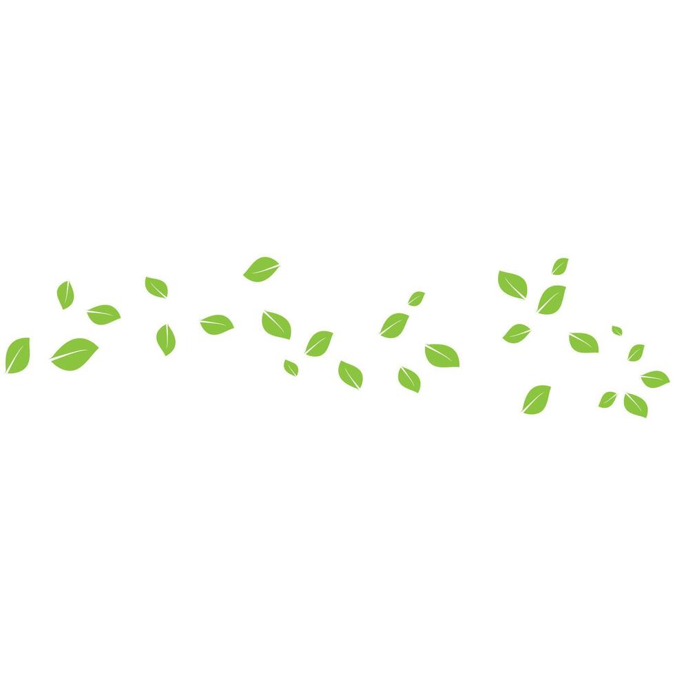 Green leaves on a white background sultable vector