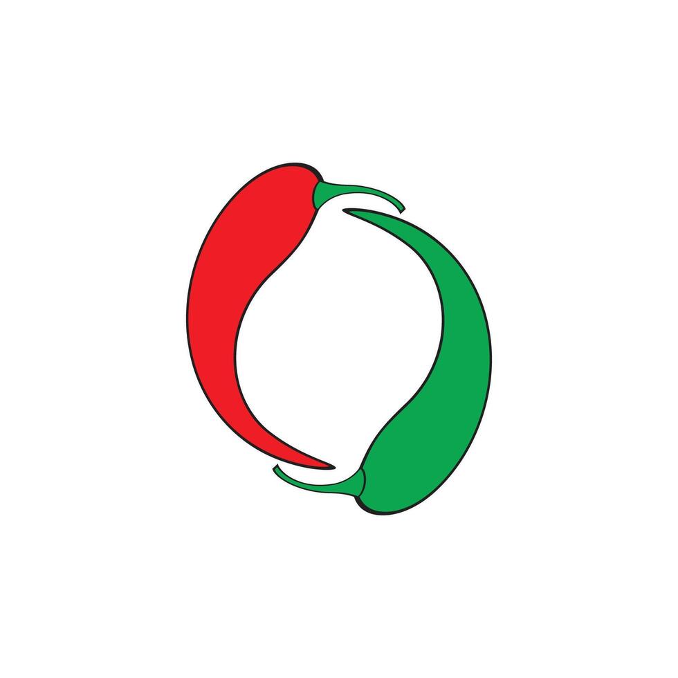 Logo chili and symbol design vector