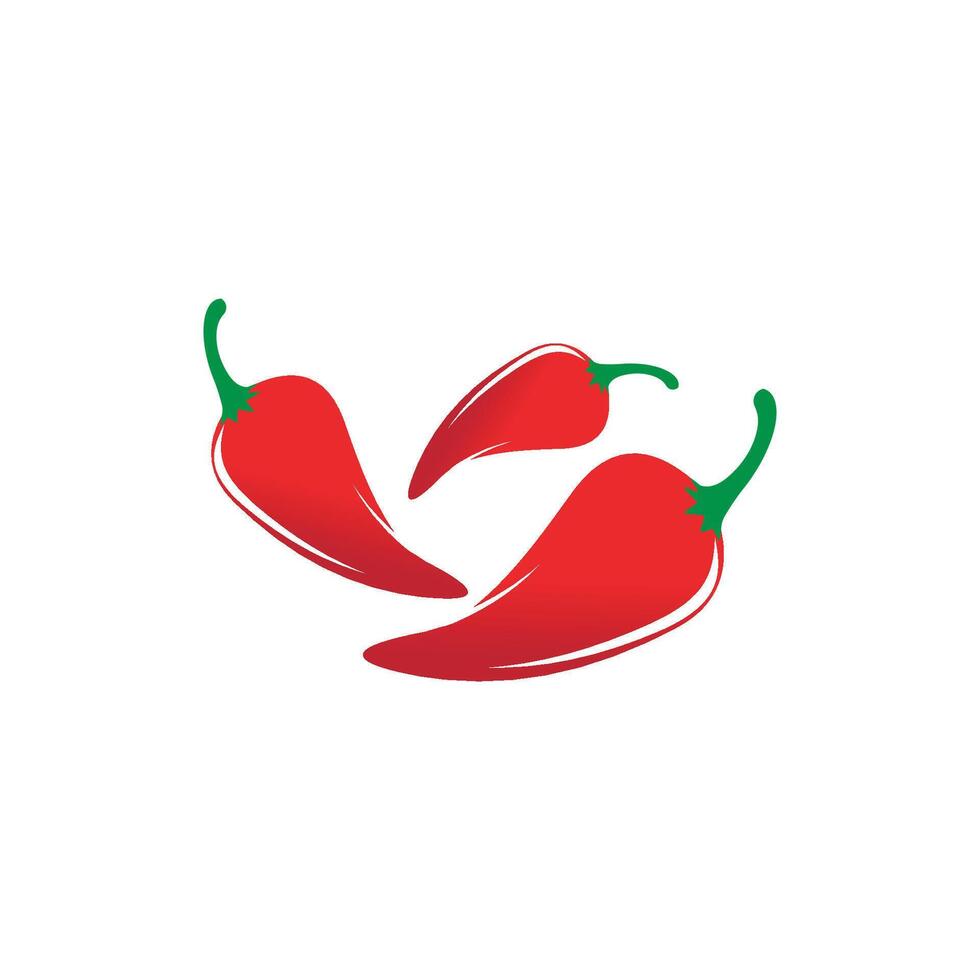 Logo red chili and symbol design vector