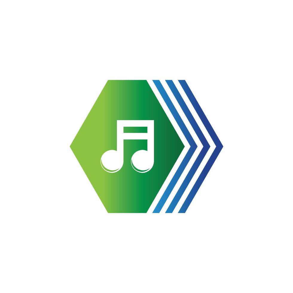 Simple colorful musical notes on a white background vector