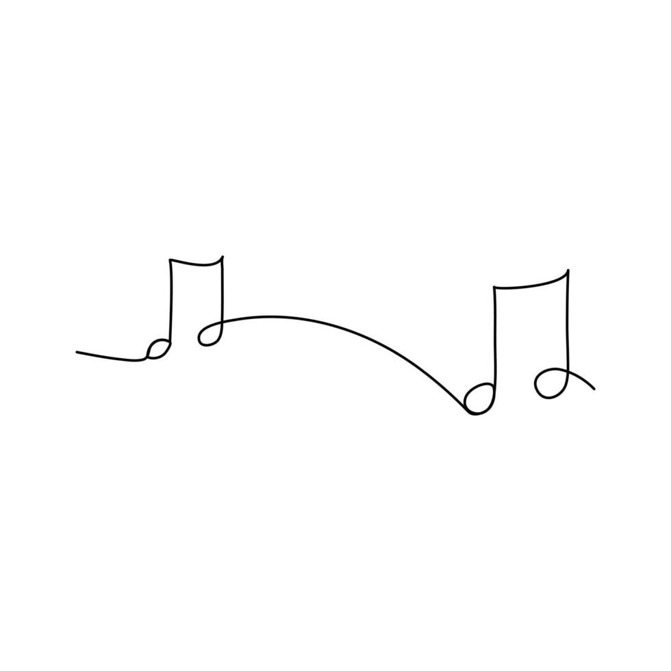 World music day continuous one line drawing of outline sign vector