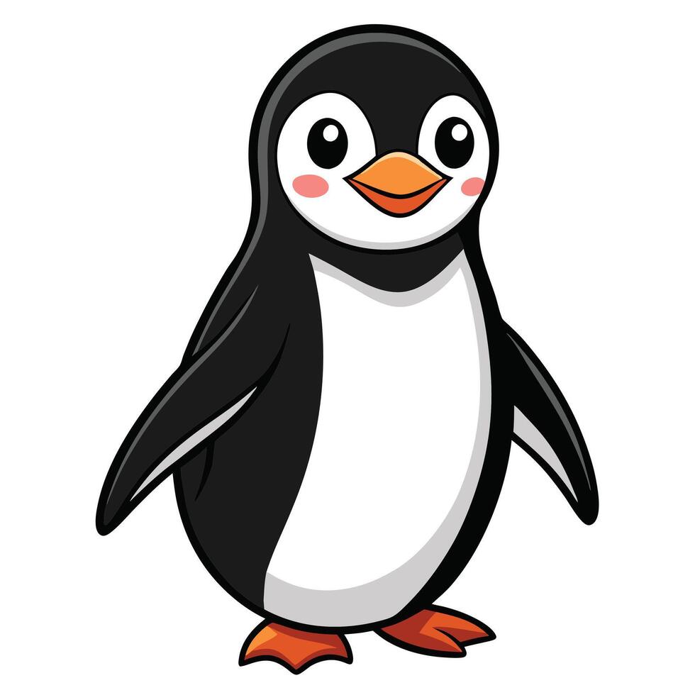 Cartoon Penguin Character Standing vector