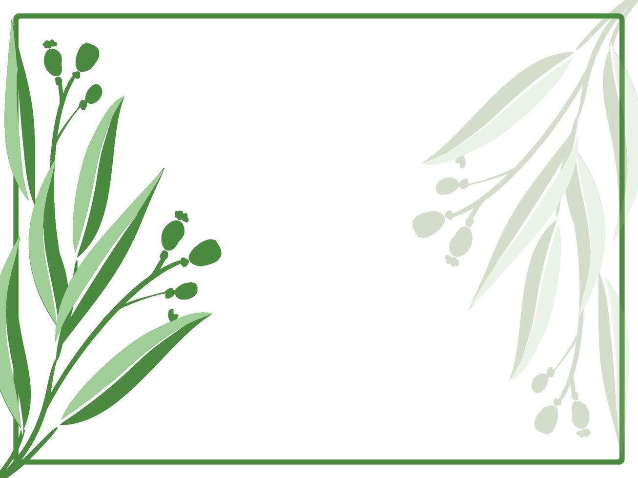 Leafy Elegance Frame vector