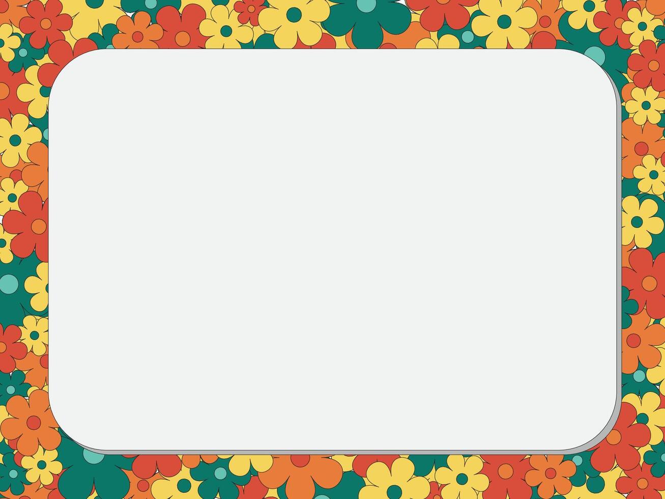 Floral Radiance frame vector