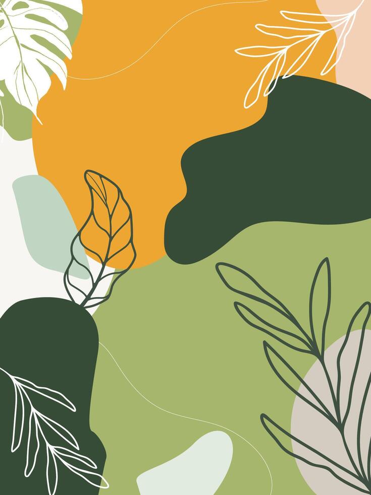 abstract botanical illustration vector
