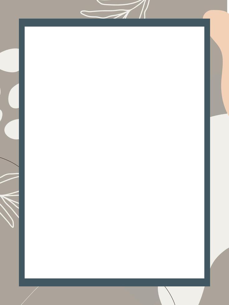 Botanical Plant Frame Layout vector
