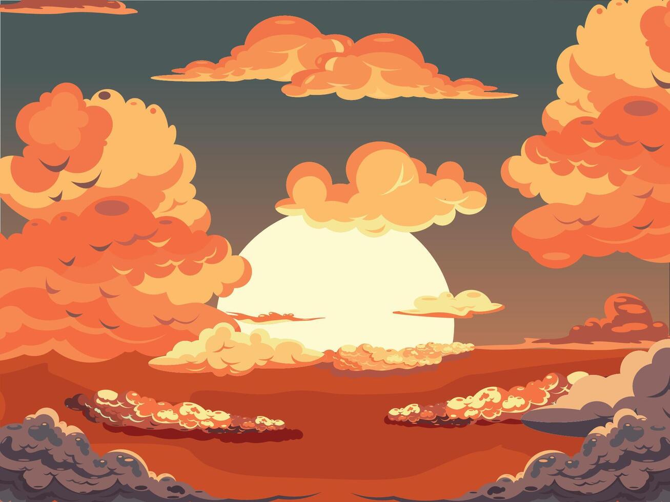 Sunset Cloud Symphony vector