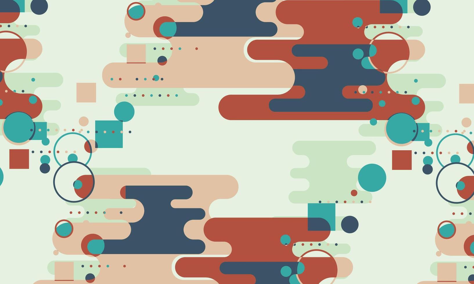 A colorful abstract pattern with circles and shapes vector