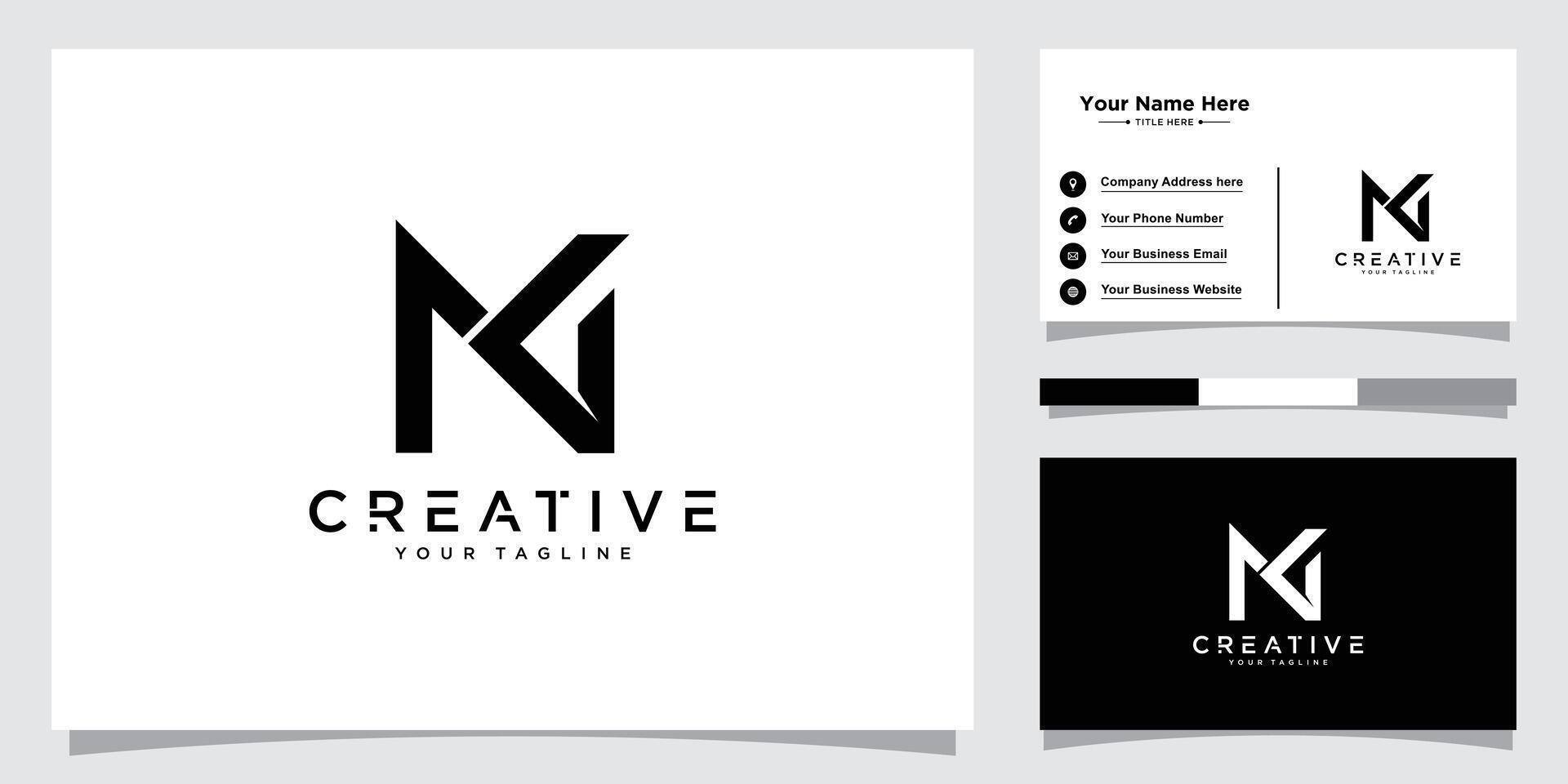 KN, NK Initial Letter Icon Logo Design Illustration vector