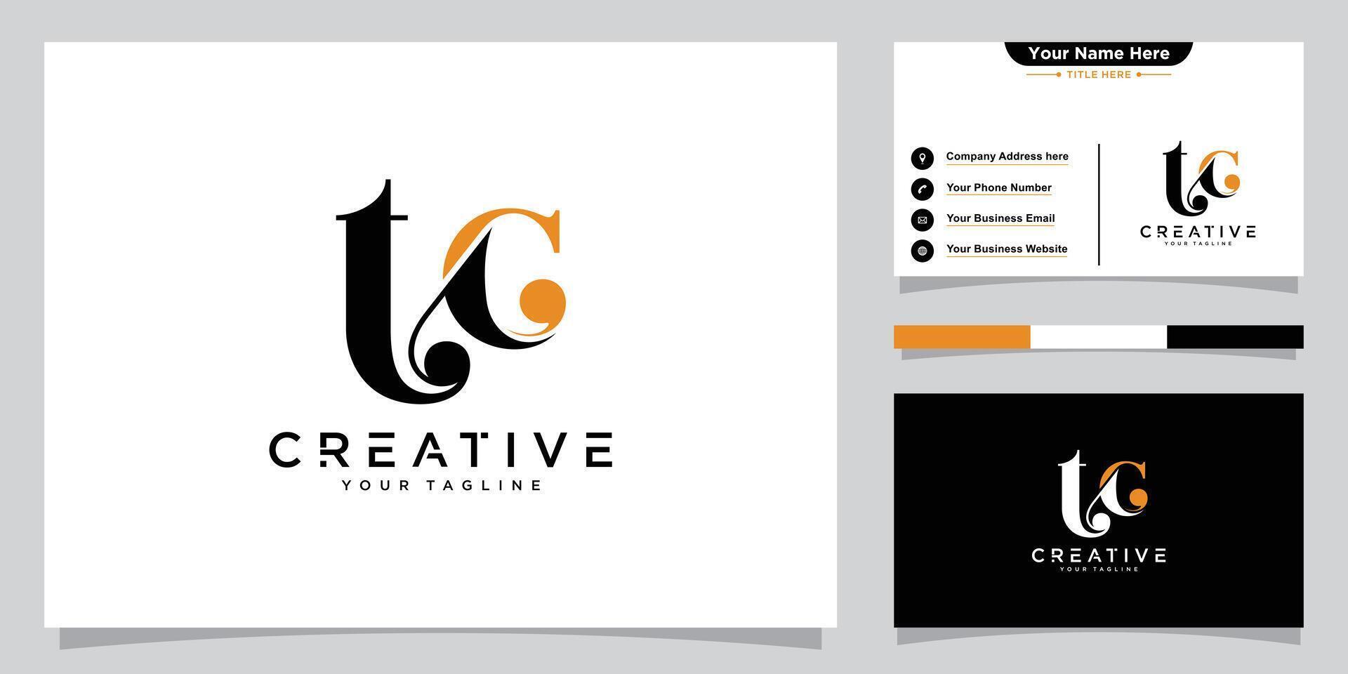 Initial TC, CT Alphabets Letters Logo Monogram vector