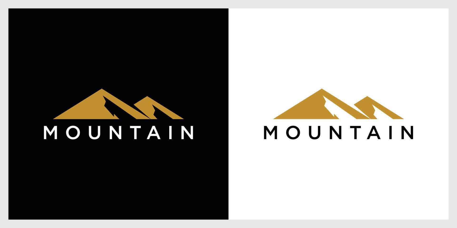 Mountain logo design template. vector
