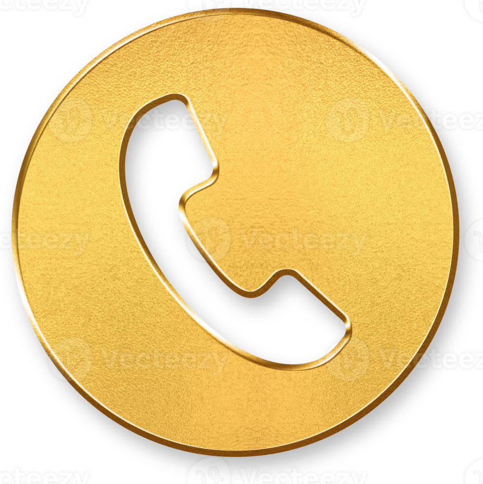 Gold Call Me Icon 3D Glossy Golden Hand Gesture Symbol with Metallic Shine and Shadowed Style for Contact, Phone Request, Communication, and Call Back Design Concepts png