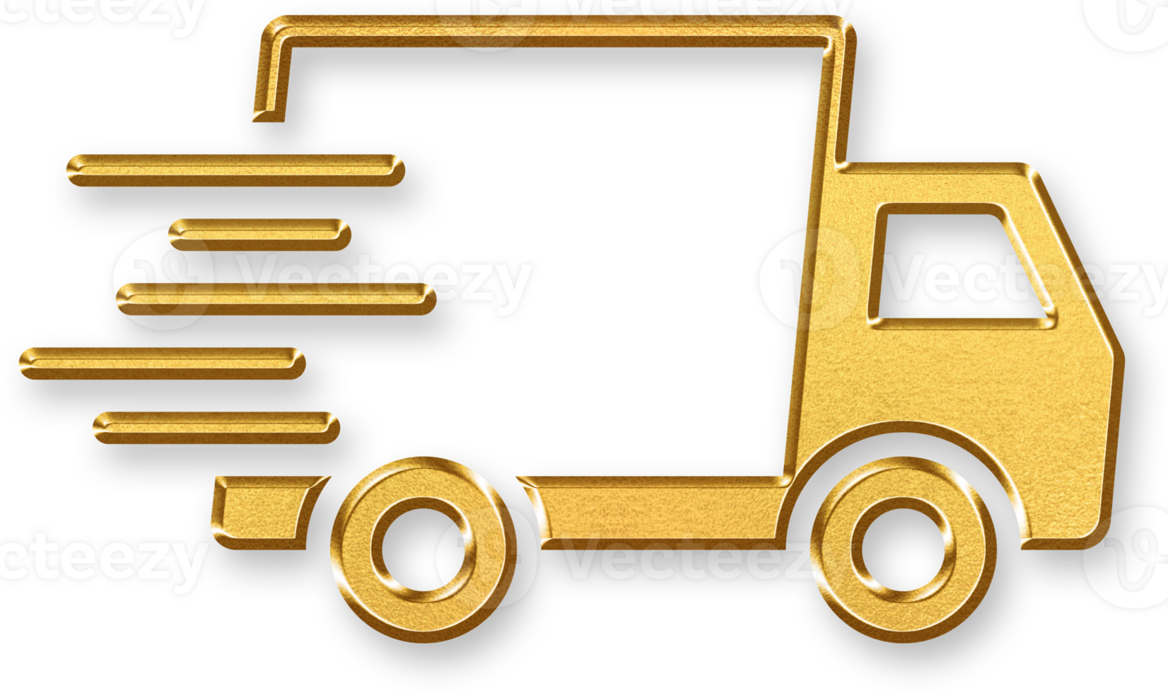 Gold Express Icon 3D Glossy Golden Fast Arrow Symbol with Metallic Shine and Shadowed Style for Speed Delivery, Instant Service, Urgent Transport, and Time Saving Logistics Concepts png
