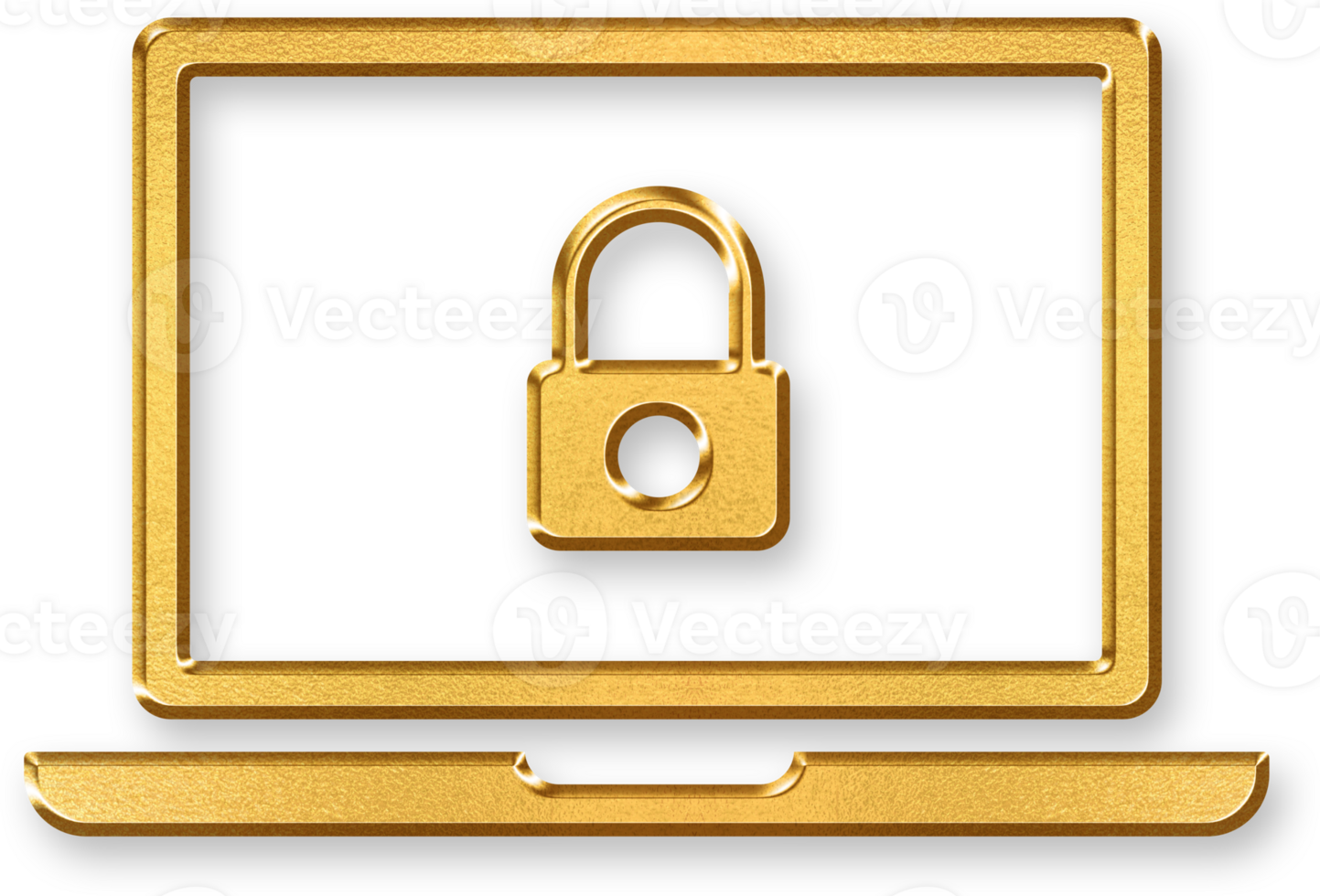 Gold Cybersecurity Icon 3D Glossy Golden Shield with Circuit Pattern and Metallic Shine for Data Protection, Network Security, and Safe Digital Environment Concepts png