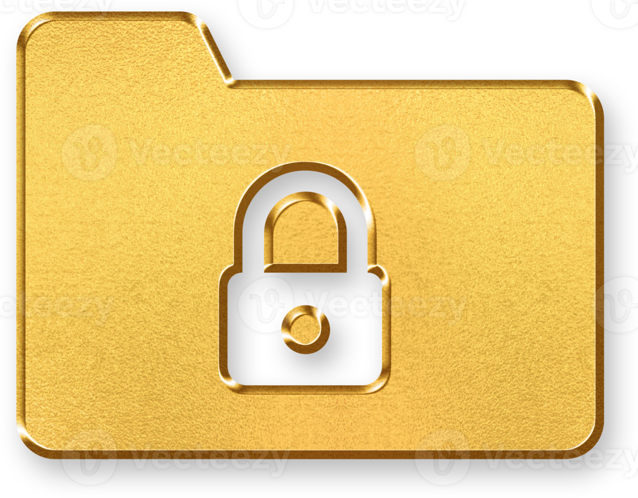 Gold Privacy Icon 3D Glossy Golden Lock with Shield Symbol with Metallic Shine and Shadowed Style for Data Protection, Personal Security, and Online Privacy Concepts png
