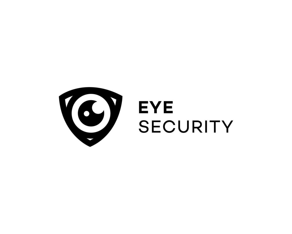 Eye Security Logo Design Shield, Vision, Surveillance, Protection, Monitoring vector