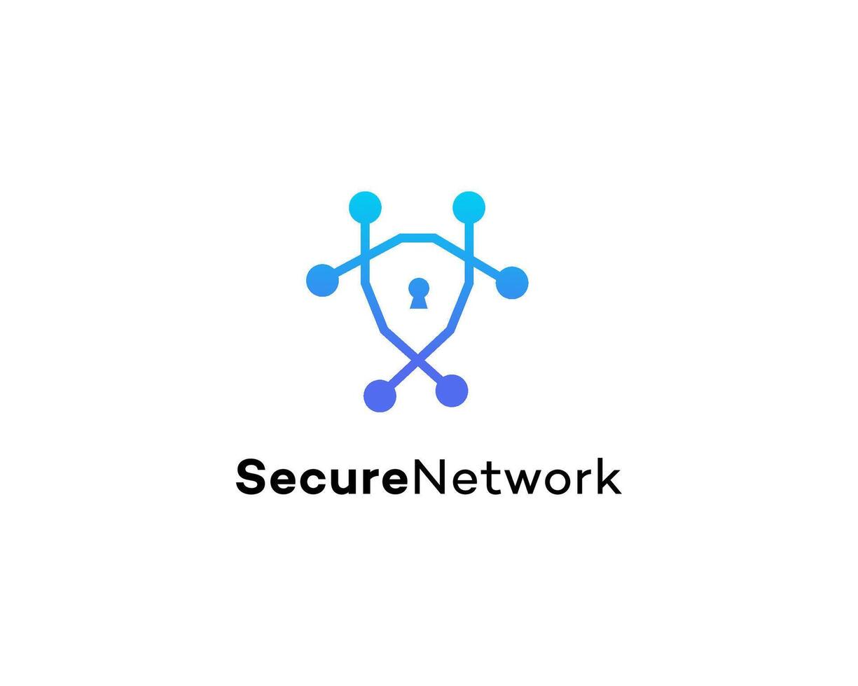 Secure Network Protection Digital Shield, Key, Data Safety, Online Privacy vector