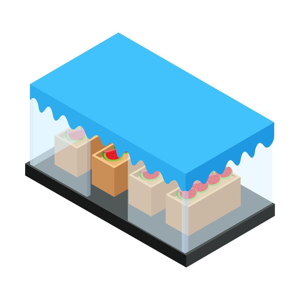 Blue Tent Isometric vector