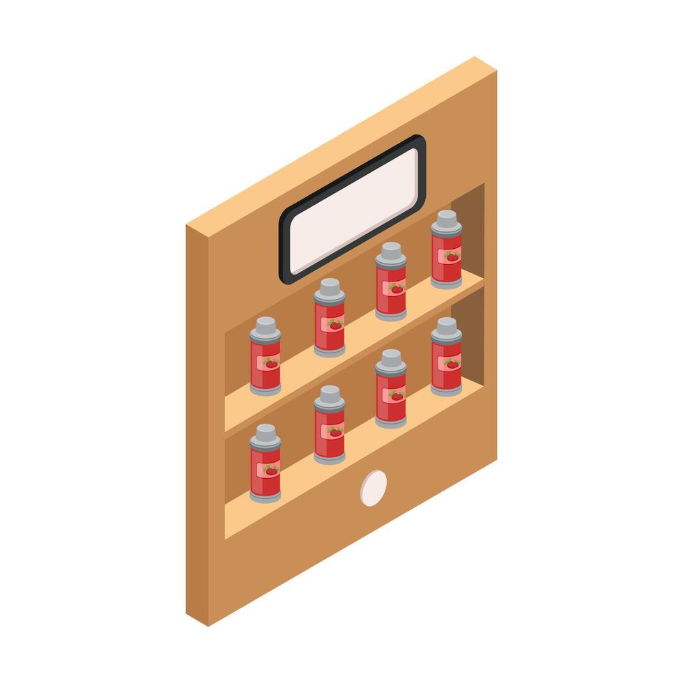 Vending Machine Isometric vector