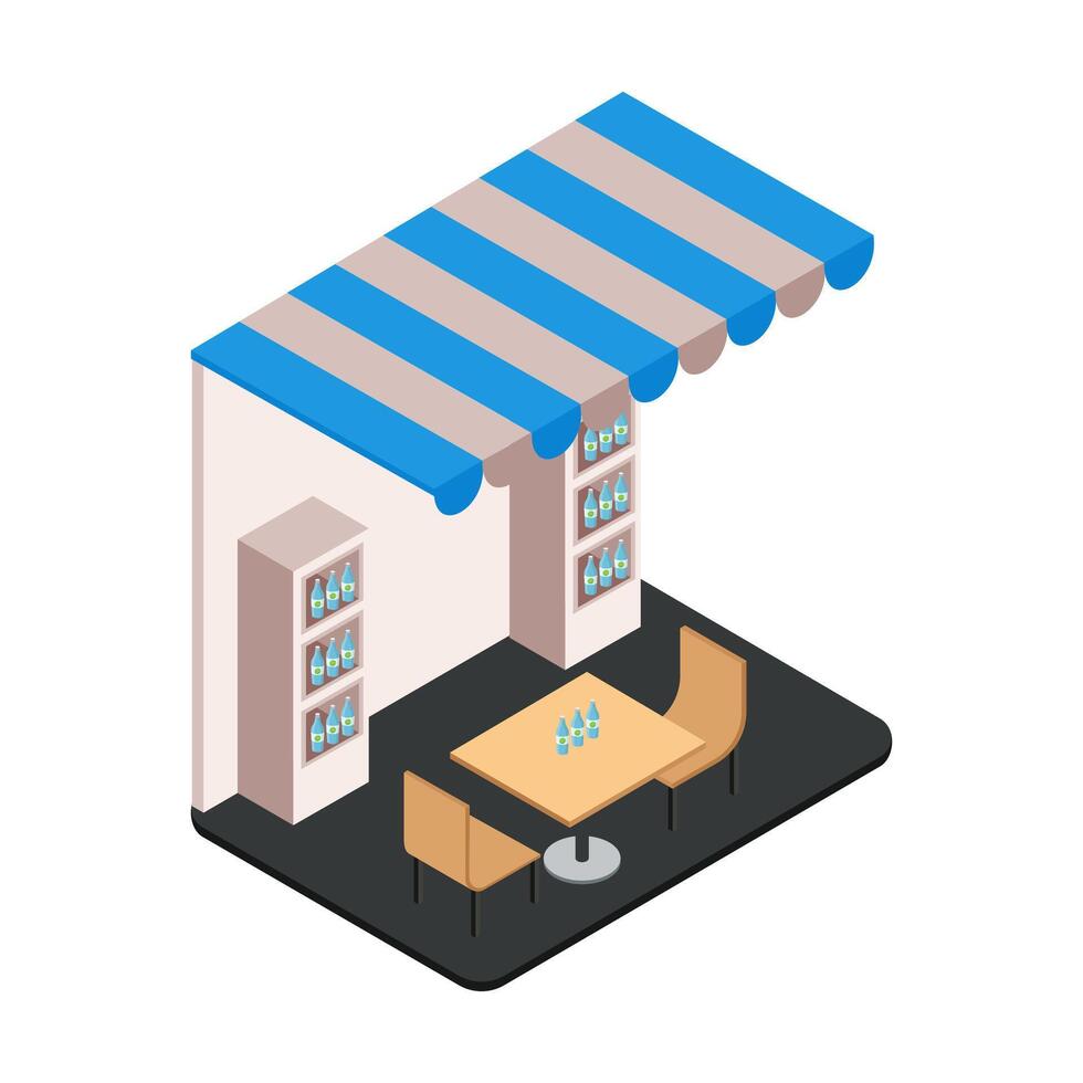 Pure Water Stand Isometric vector