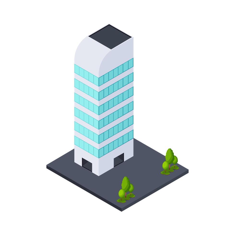 Futuristic Glass Tower vector