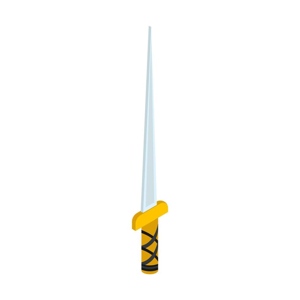 Pointed Sword Isometric vector