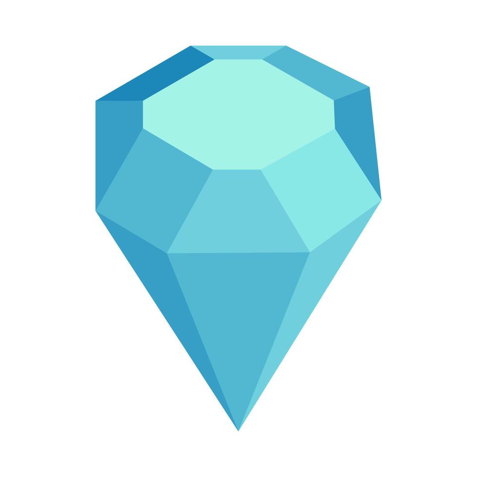 Blue Diamond Isometric vector