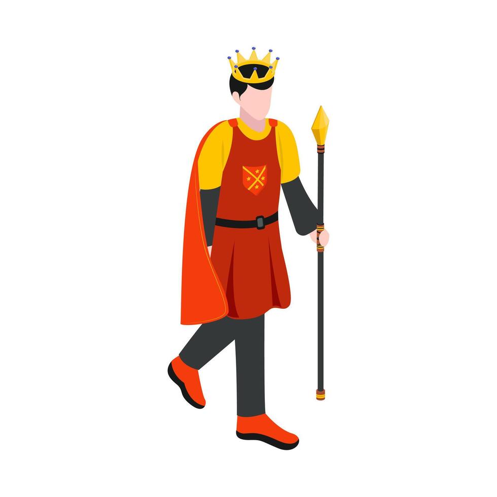King Figure Isometric vector
