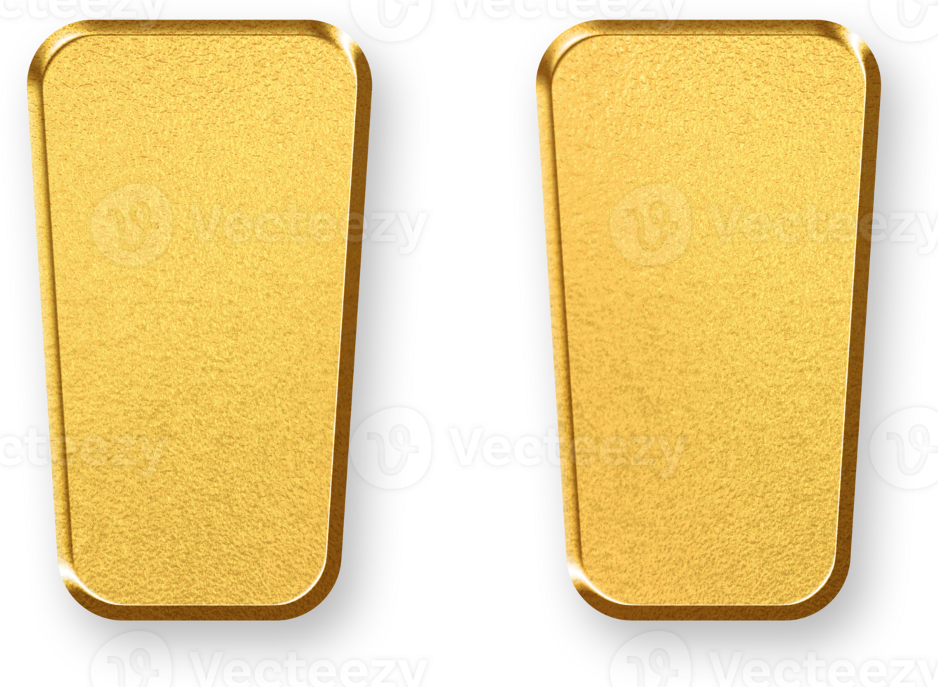 Gold Quotation Mark Icon 3D Glossy Golden Double Quote Symbol with Metallic Shine and Shadowed Style for Dialogue Formatting, Text Emphasis, Speech Annotation, and Editorial Highlighting png