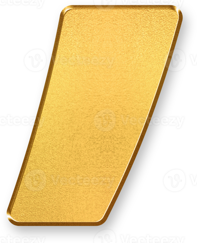 Gold Comma Icon 3D Glossy Golden Symbol with Metallic Shine and Shadowed Style for Punctuation, Sentence Structure, Data Separation, and Editorial Writing Elements png