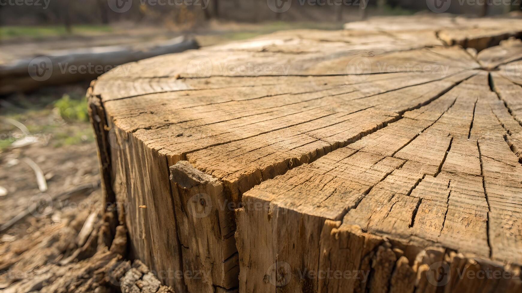 Tree stump detailed texture in forest for nature enthusiasts and photographers photo