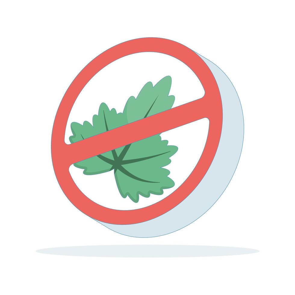 anti drug day concept. stop drug use. anti drug movement. medicine bottle with prohibition sign and marijuana leaf. flat modern cartoon design illustration on background. vector