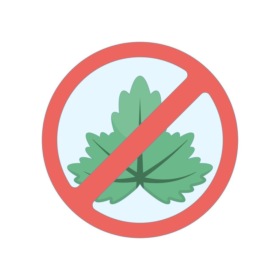 anti drug day concept. stop drug use. anti drug movement. medicine bottle with prohibition sign and marijuana leaf. flat modern design illustration on background. vector