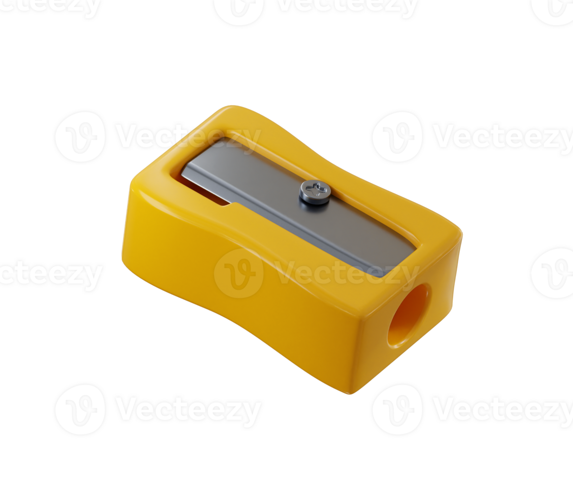 Pencil sharpener icon 3d render concept of Education and school materials illustration png