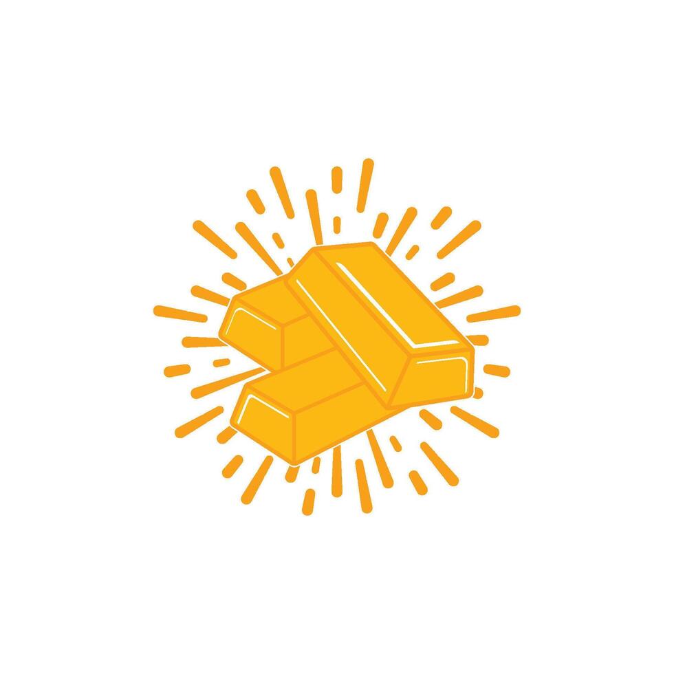 Golden bar icon illustration vector