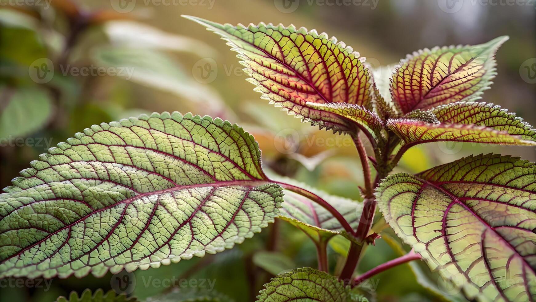 Vibrant Coleus Plant Close-Up in Garden for Nature Enthusiasts and Botanical Designers Discovering Unique Foliage Patterns and Colors botany photo