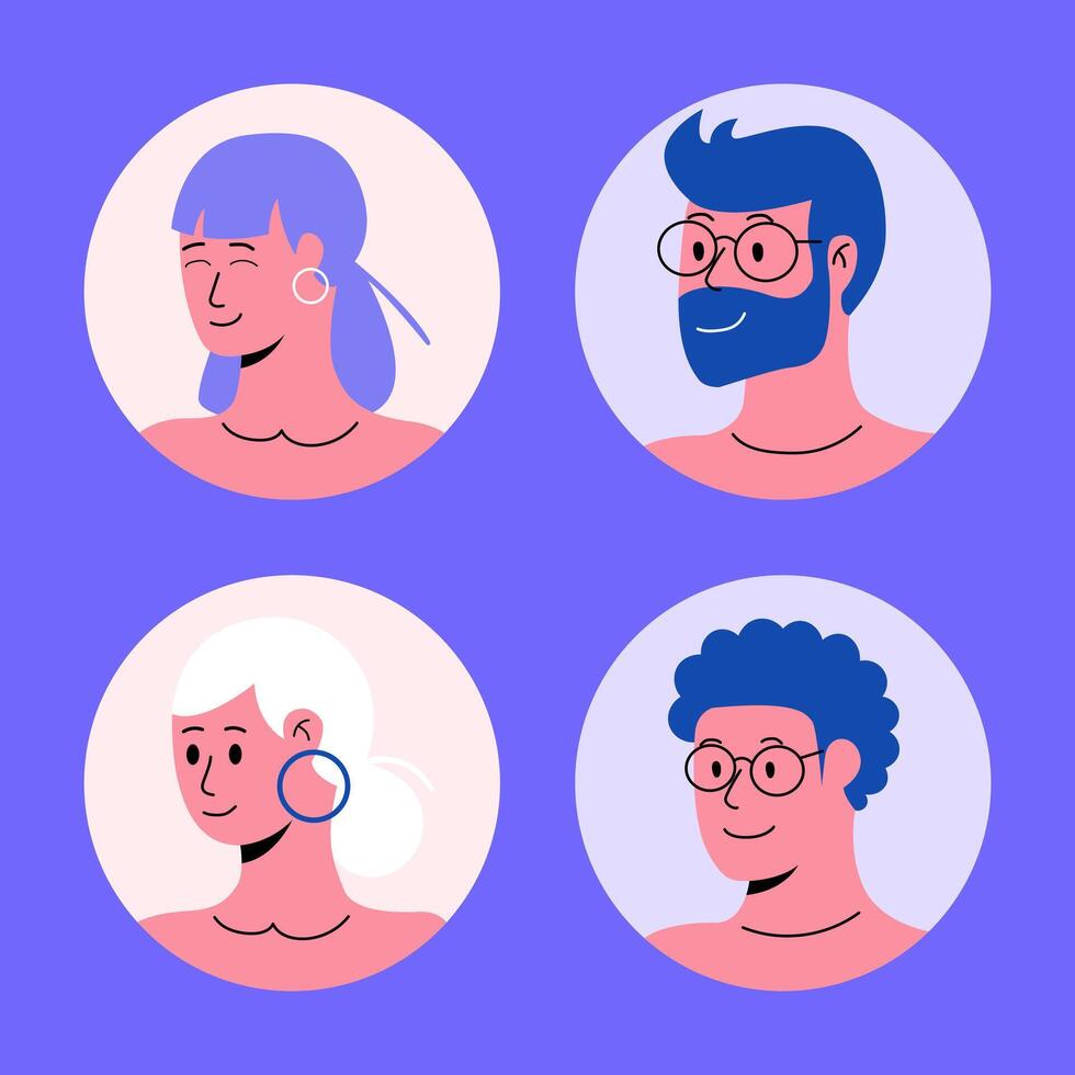 Avatar Character People Design Illustration vector