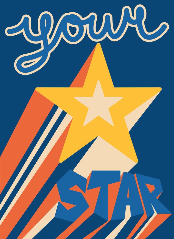 Greeting Card Your Star Illustration vector