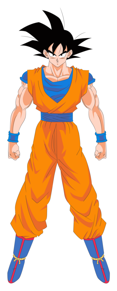 High-quality image of Son Goku, the Saiyan warrior png