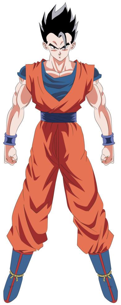Ultimate Gohan Powerful Full Body Anime Pose Illustration png