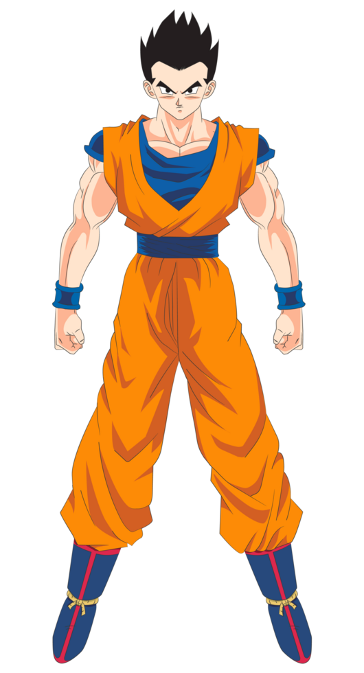 Adult Gohan Anime Style Cutout Illustration png