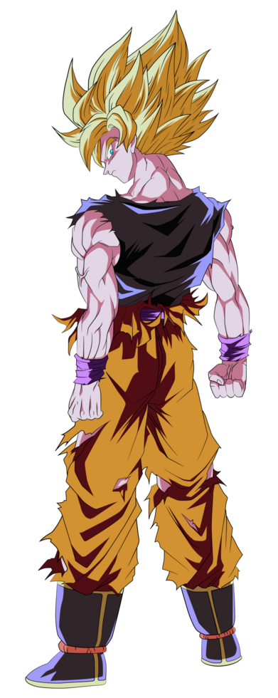High quality image of Son Goku SSJ, the Saiyan warrior png