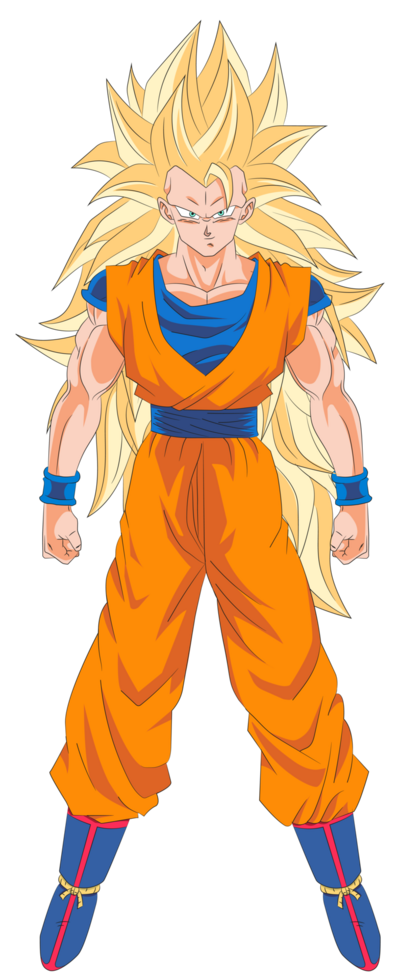 Super Saiyan 3 Goku Standing Pose png