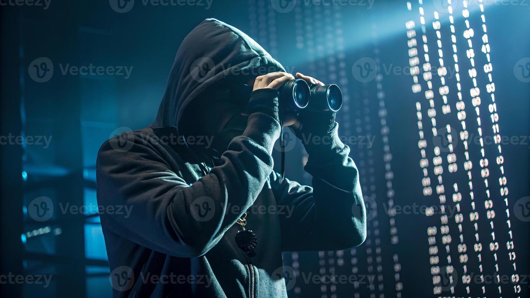 Mysterious Hooded Hacker Spying in Digital World photo