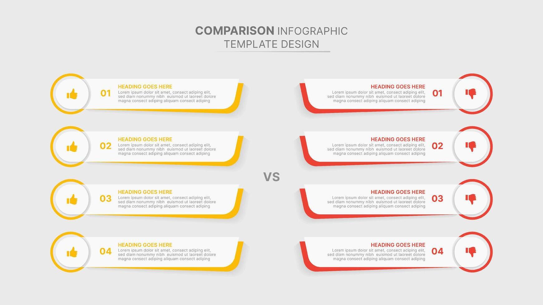 Modern Comparison Infographic Template Design vector