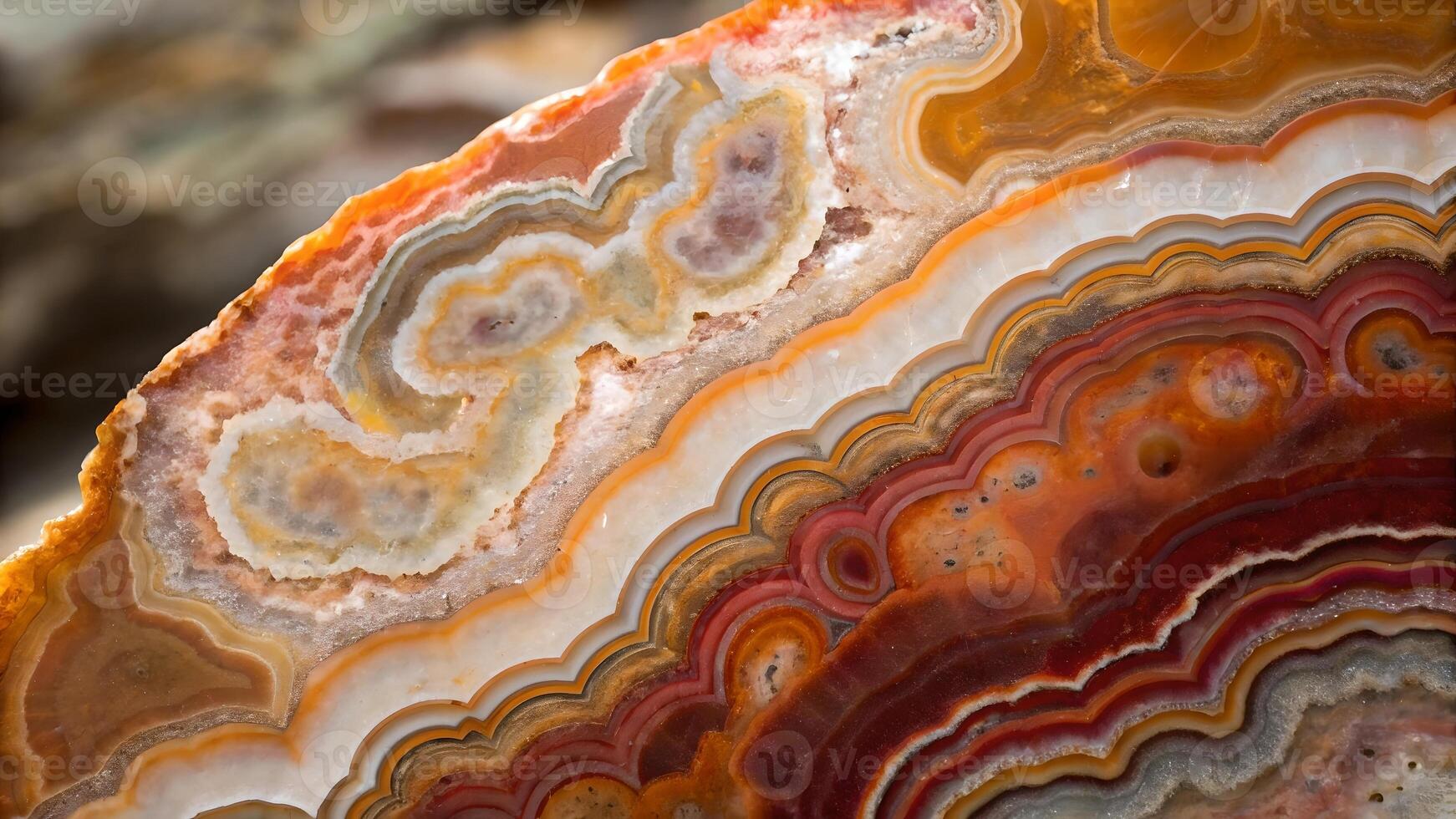 Vibrant Agate Slice Close-Up Nature Photography for Designers and Geology Enthusiasts texture photo