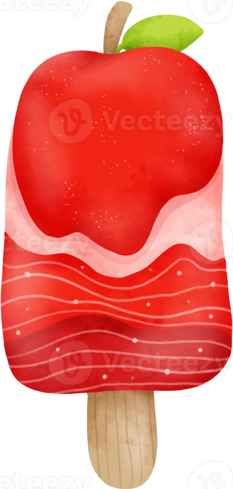 fancy apple ice-cream summer . png