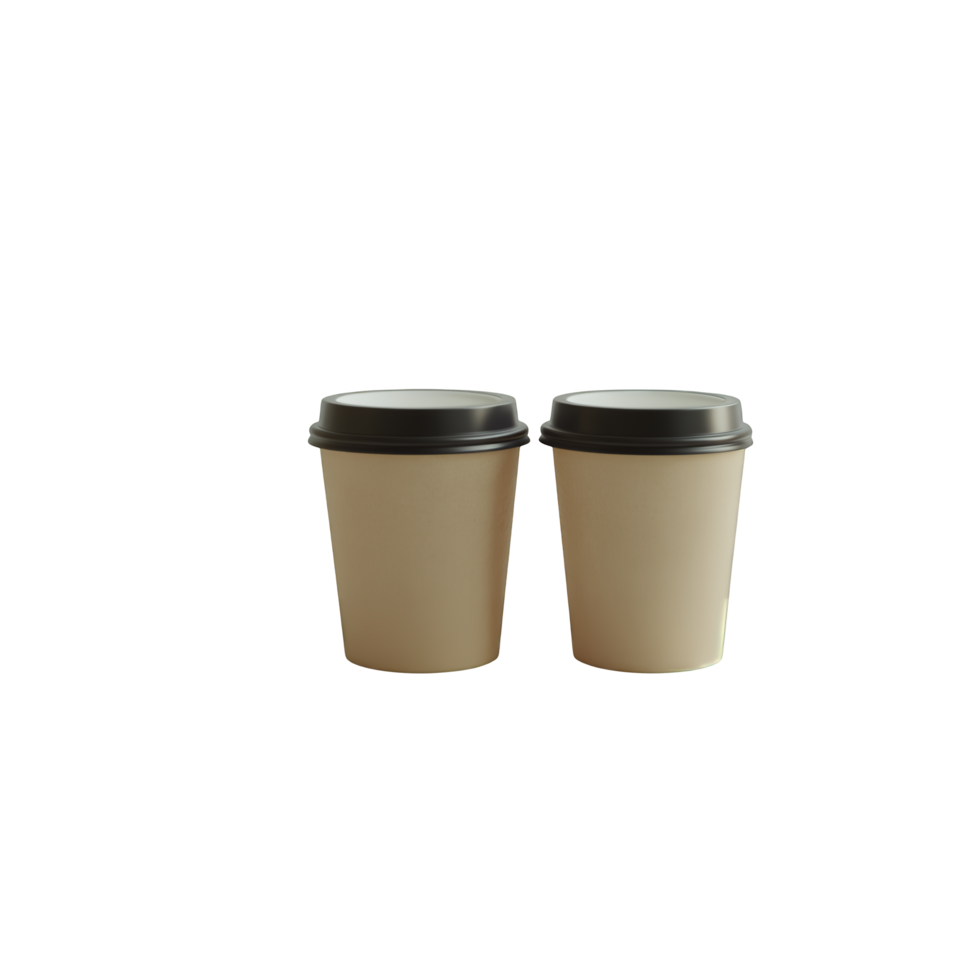 two coffee cups on a transparent background png