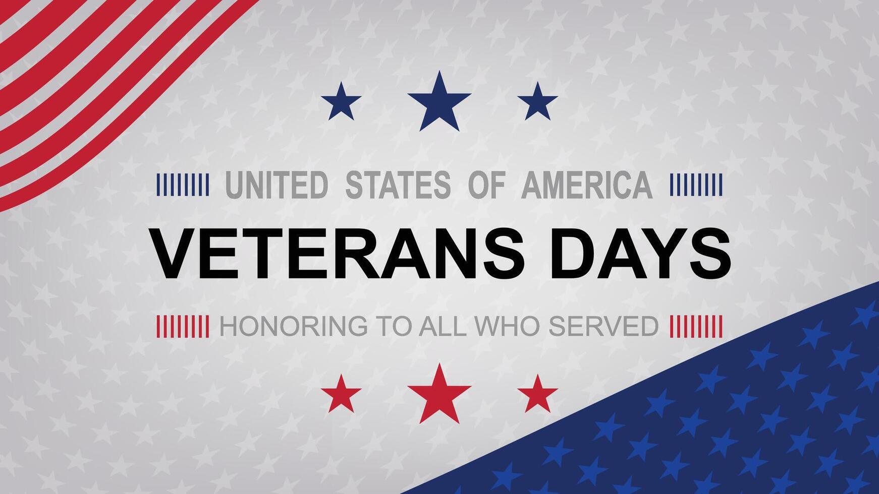 Celebrating Veterans Day in the United States Through Remembrance and Honor for Those Who Served vector