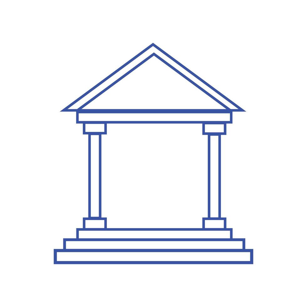 Bank and institution icon. Building icon. university or Museum building sign, symbol. vector